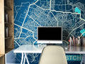 City Map Many Cities - Custom Sized Wallpaper Mural (per m2) - Christchurch