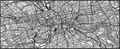 City Map Many Cities - Custom Sized Wallpaper Mural (per m2) - London Black & White