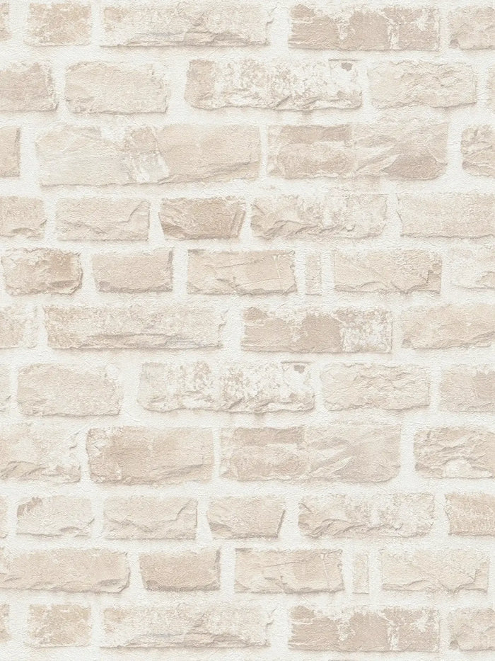 Classic Brickstone - Natural Wallpaper - Beige