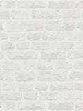 Classic Brickstone - Natural Wallpaper - White