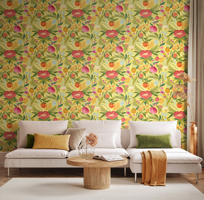 Clementine Wallpaper - Marigold