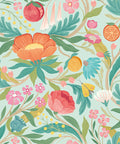 Clementine Wallpaper - Seafoam Mix