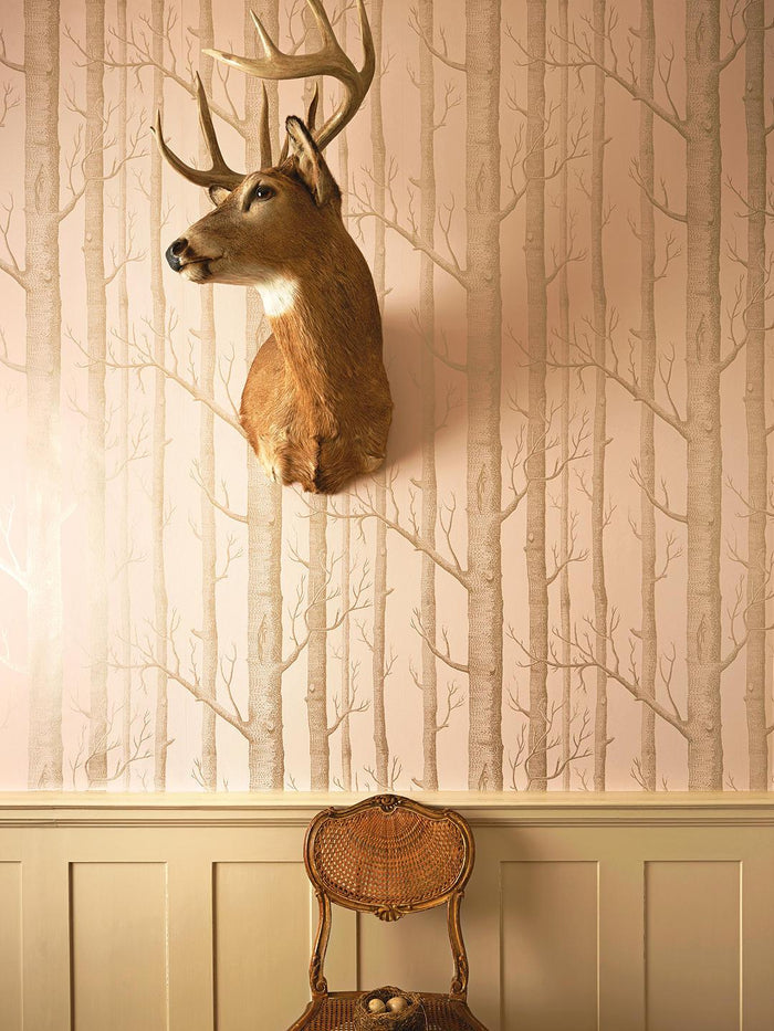 Cole & Son - Woods Wallpaper - Pink Gilver
