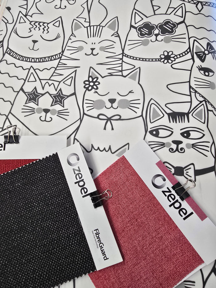 Colour-Me Cats Wallpaper - Black & White