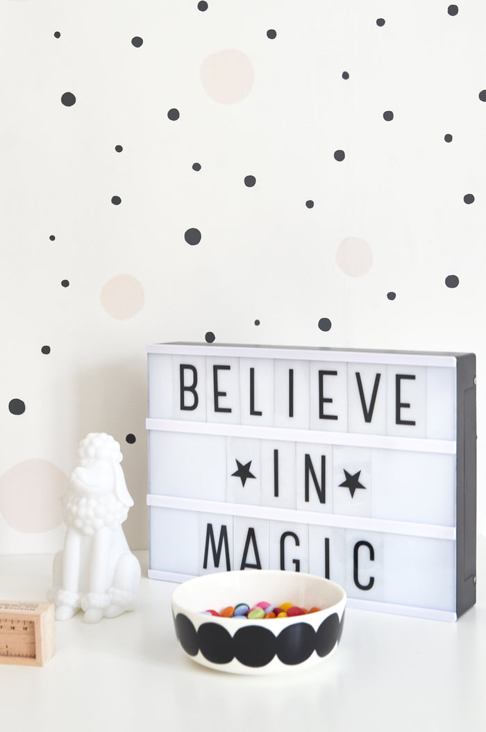 Confetti Wallpaper - Soft Black Dots