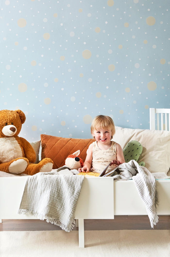 Confetti Wallpaper - Soft Blue
