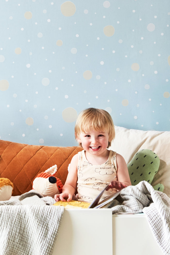Confetti Wallpaper - Soft Blue