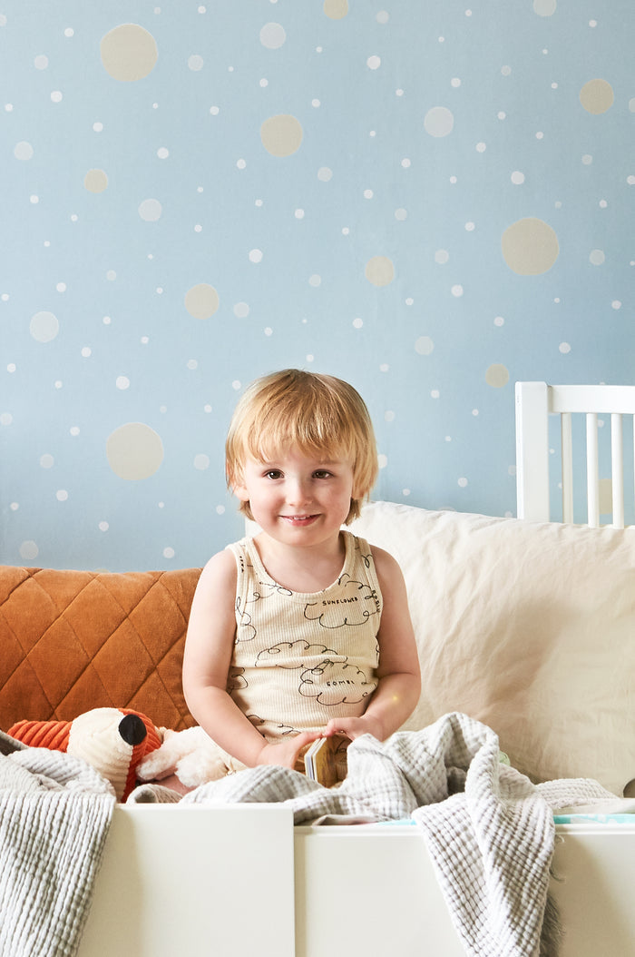 Confetti Wallpaper - Soft Blue