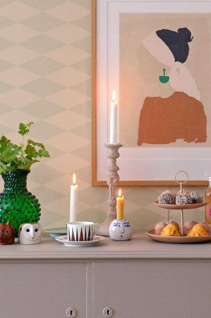 Copenhagen Geometric Wallpaper - Beige Green