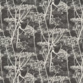 Cow Parsley Wallpaper - Black/White