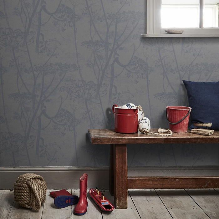 Cow Parsley Wallpaper - Charcoal