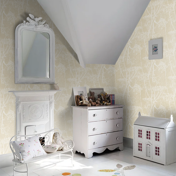 Cow Parsley Wallpaper - Cream/Oatmeal