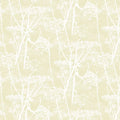 Cow Parsley Wallpaper - Straw on White