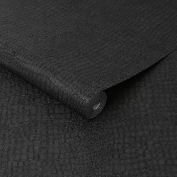 Crocodile Super Fresco Wallpapers - Black