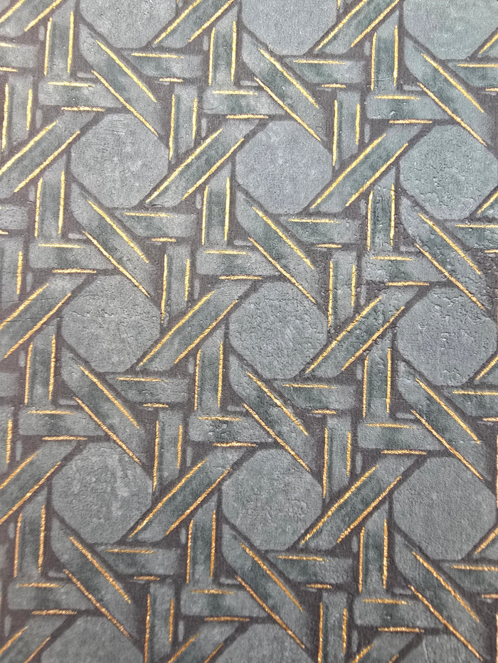 Cuba Paja - Vinyl Wallpaper - Vert Khaki - Last 3 Rolls