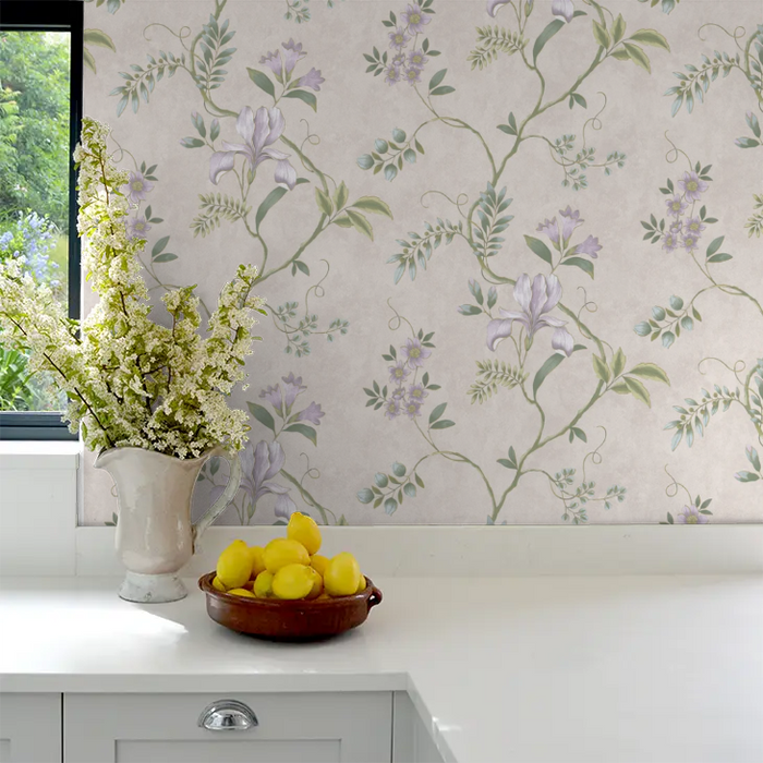 Dancing Iris Wallpaper – Mauve