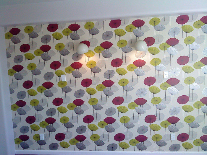Dandelion Clocks Wallpaper - Blackcurrant
