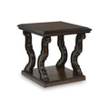 Dark Brown Square End Table - Adams Furniture