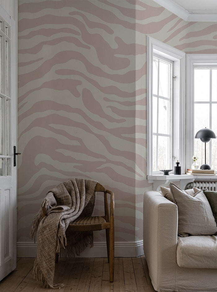Date Night - Custom Sized Wallpaper Mural (per m2) - Beige Rose