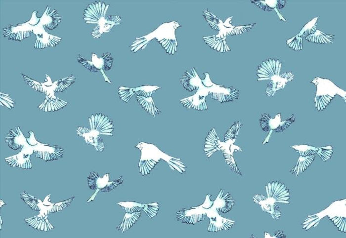 Dawn Chorus NZ Wallpaper - Blue
