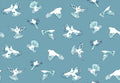 Dawn Chorus NZ Wallpaper - Blue