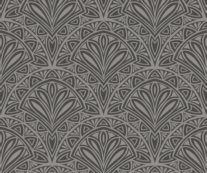 Deco Fan Wallpaper - Black
