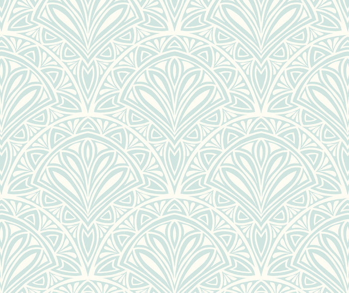 Deco Fan Wallpaper - Blue