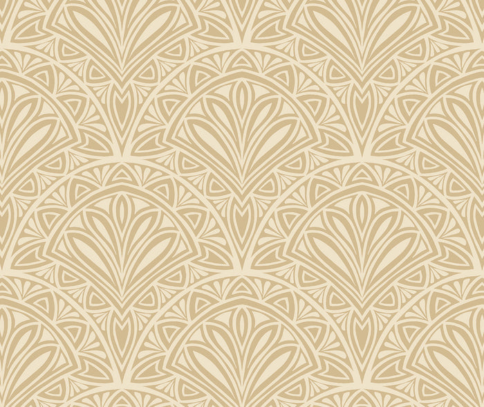 Deco Fan Wallpaper - Gold