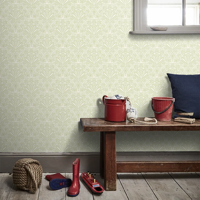 Deco Fan Wallpaper - Green