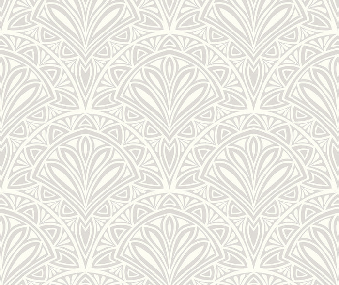 Deco Fan Wallpaper - Grey