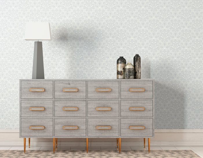 Deco Fan Wallpaper - Grey