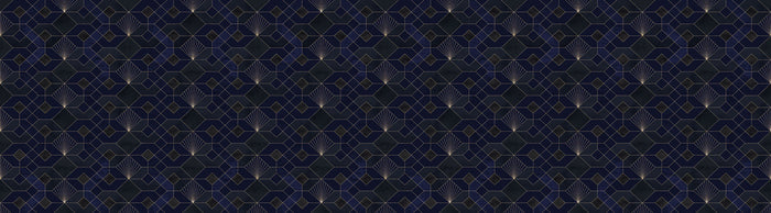 Deco Obsidian - Blue - Custom Sized Wallpaper Mural (per m2)