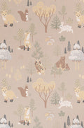 Deep Forest Wallpaper - Soft Beige