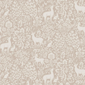 Deer Woods – Folk Forest Wallpaper – Pink
