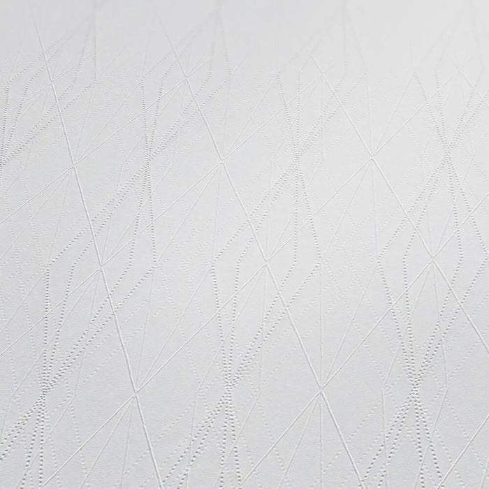 Diamond Relief Wallpaper - White