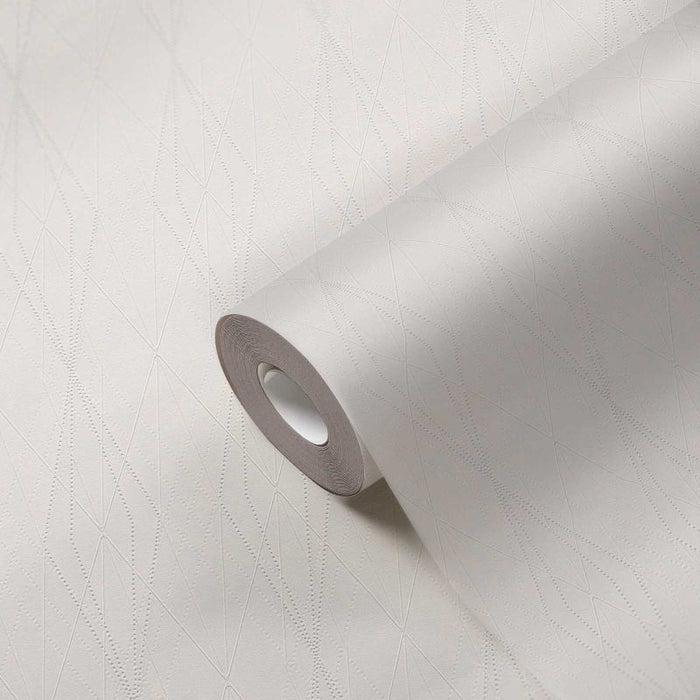 Diamond Relief Wallpaper - White
