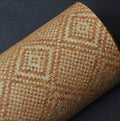 Diamond Wave - Grasscloth Wallpaper - Caramel Latte