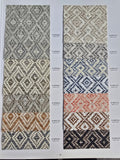 Diamond Wave - Grasscloth Wallpaper - Navy and Buff