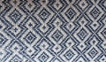 Diamond Wave - Grasscloth Wallpaper - Navy and White