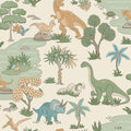 Dino Zoo Wallpaper - Cream/Multi