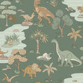 Dino Zoo Wallpaper - Green