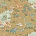 Dino Zoo Wallpaper - Ochre