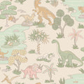 Dino Zoo Wallpaper - Pink/Sage