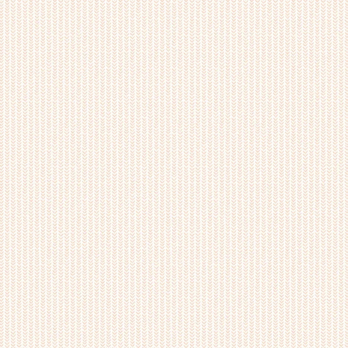 Ditsy Leaf Stripe Wallpaper - Apricot