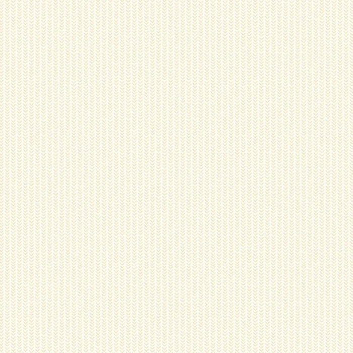 Ditsy Leaf Stripe Wallpaper - Hay