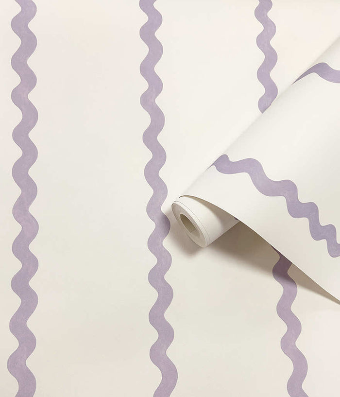 Do The Wiggle Wallpaper - Stripe Lilac