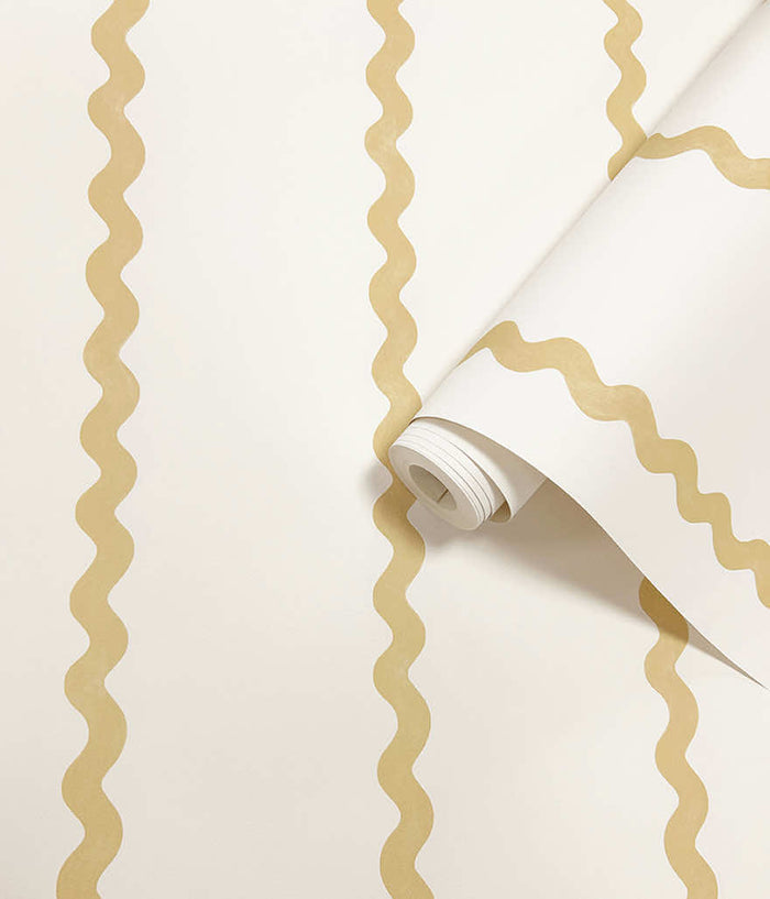 Do The Wiggle Wallpaper - Stripe Ochre