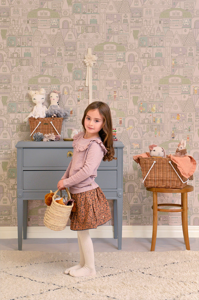 Dollhouse Wallpaper - Lilac