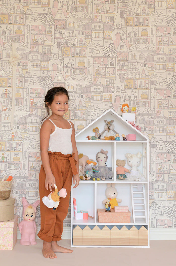Dollhouse Wallpaper - Soft Wool White