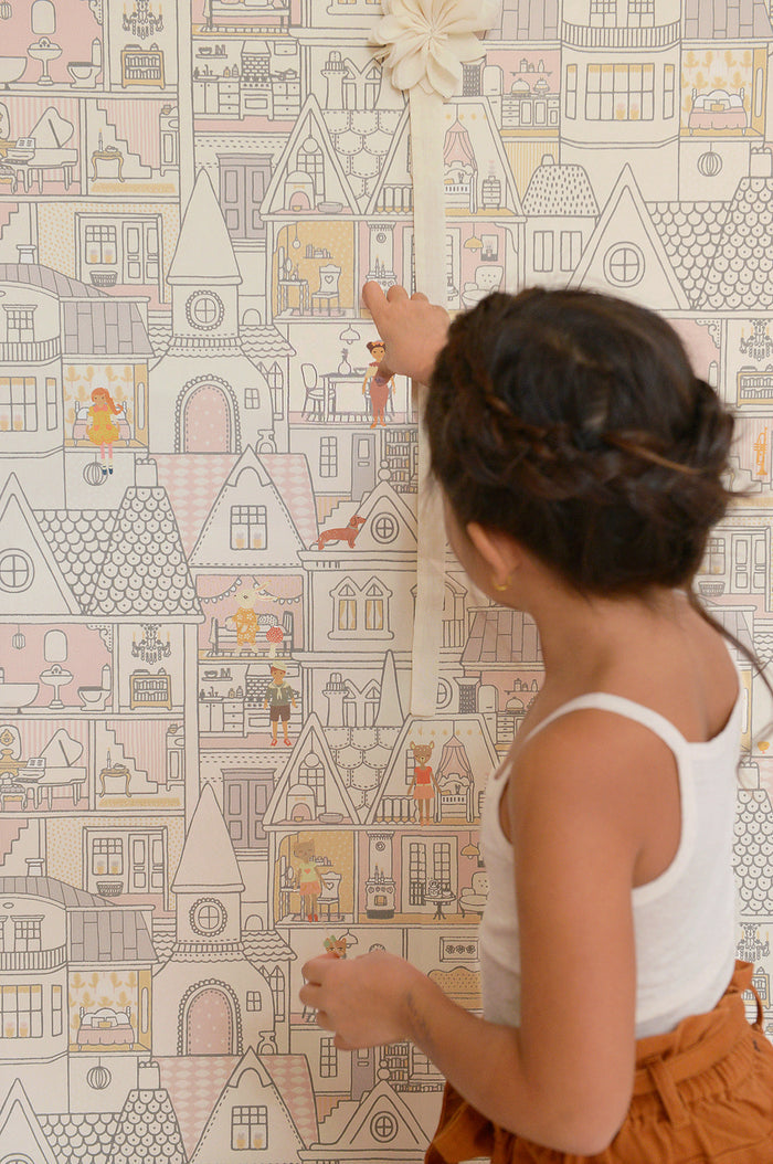 Dollhouse Wallpaper - Soft Wool White